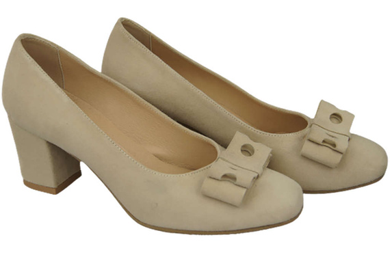 Damenschuhe Pumps Beige Natürliches Wildleder 163 ElitaBut