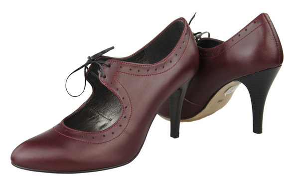Damenschuhe Pumps Naturleder Burgund 553 ElitaBut