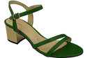 Damenschuhe Grünes Naturleder 197 Sandalen, die den Fuß sinnlich enthüllen ElitaBut