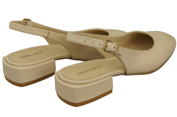 Damen Schuhe Sandalen Beige Flacher Absatz Naturleder 206 ElitaBut