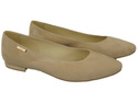 Damenschuhe Ballerinas Beige, Naturleder, Wildleder 131 ElitaBut