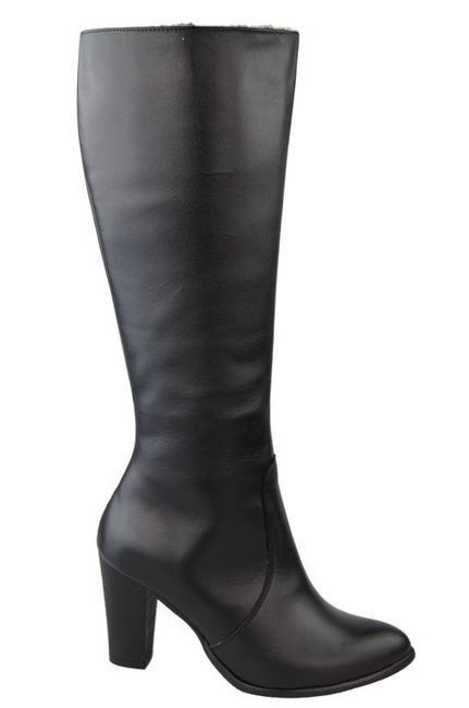 Schuhe Damenstiefel, Naturleder, Schwarz 944 ElitaBut