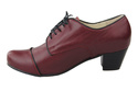 Schuhe Damenschuhe, Schnürschuhe, Naturleder, Burgund 956 ElitaBut