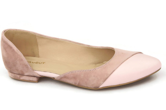 Damenschuhe Ballerinas Rosa Puder Naturleder Wildleder 146 ElitaBut