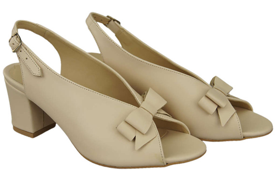 Damenschuhe Sandalen Beige, naturnarbiges Leder, 148 L ElitaBut