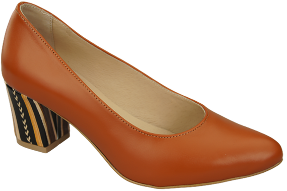 Damenschuhe Rote Pumps aus Naturleder mit Zierabsatz 158 ElitaBut