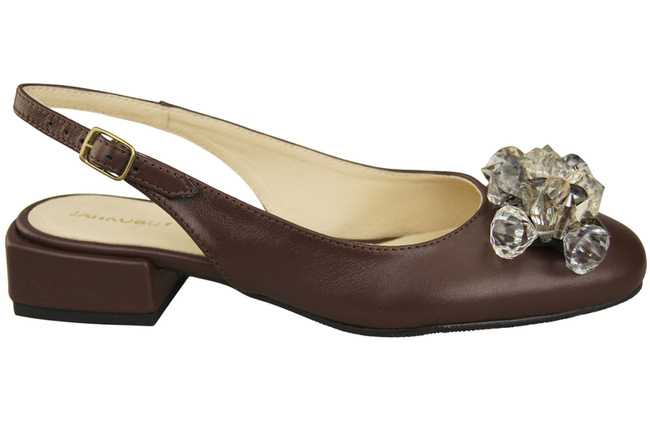 Damen Schuhe Schokolade Sandalen mit Kristallen Naturleder 215 ElitaBut