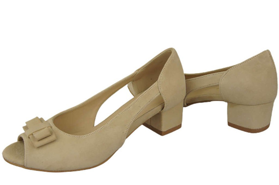 Damenschuhe Beige Sandalen, natürliches Wildleder 145 von ElitaBut