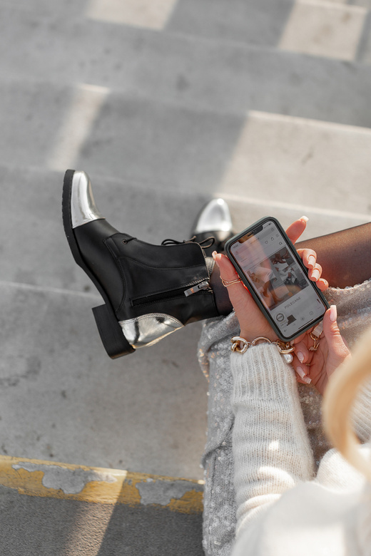 Damen Winterstiefel, Naturleder, Black Gold 820, von ElitaBut