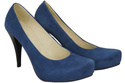 Damenschuhe Pumps Marineblaues natürliches Wildleder 644 ElitaBut