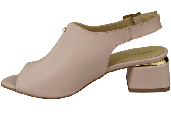 Damenschuhe Sandalen Rosa Pudergoldschnalle Naturleder 198 ElitaBut