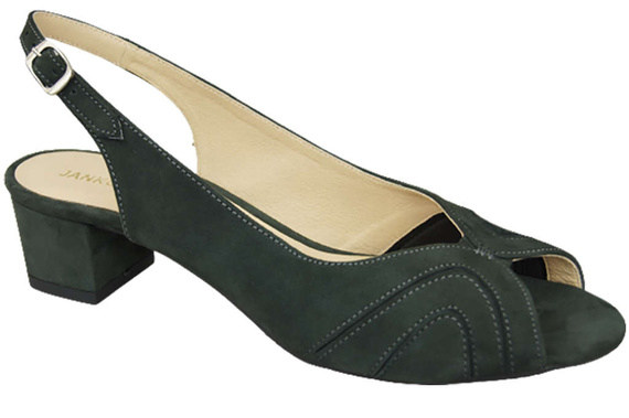Damenschuhe Sandalen, natürliches Wildleder, Graphit 991 ElitaBut