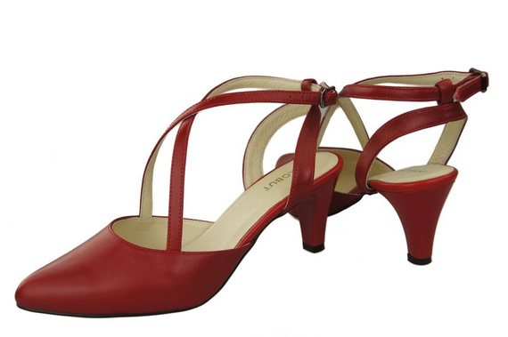 Damenschuhe Sandalen Rot Naturleder 129 ElitaBut