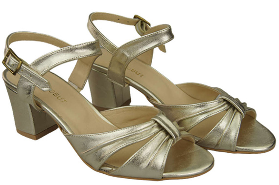 Damenschuhe Sandalen Gold Naturleder 168 ElitaBut