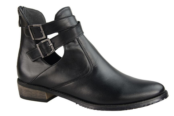 Damenstiefeletten, Naturleder, Schwarz 931 ElitaBut