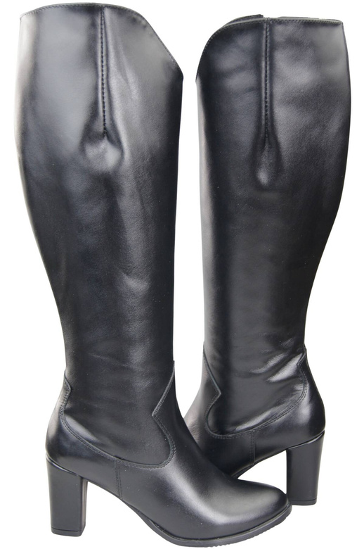 Stilvolle Damen Schwarz Stiletto Stiefel Naturleder 211 ElitaBut