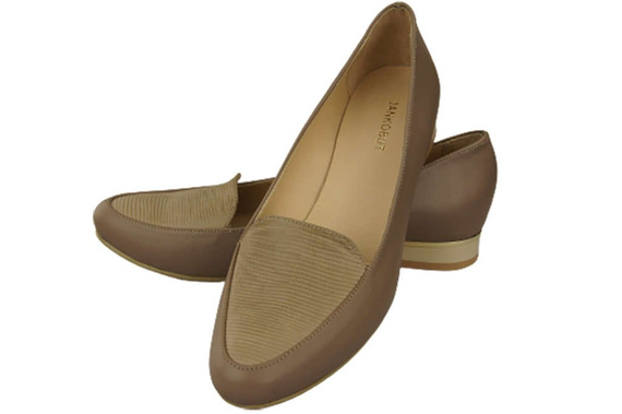 Damen Ballerinas Lords, Naturleder Cappuccino 908 ElitaBut