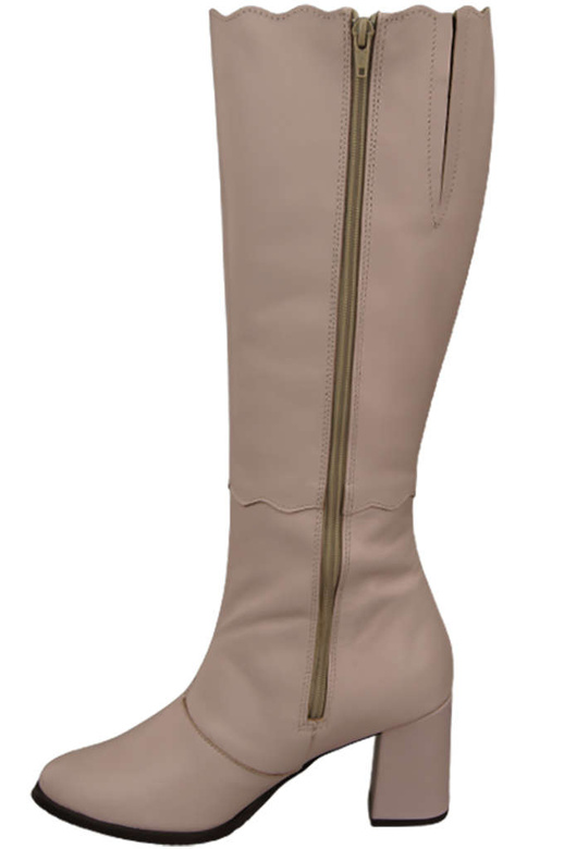 Klassische Damenstiefel, Naturleder, Puderrosa 176 ElitaBut