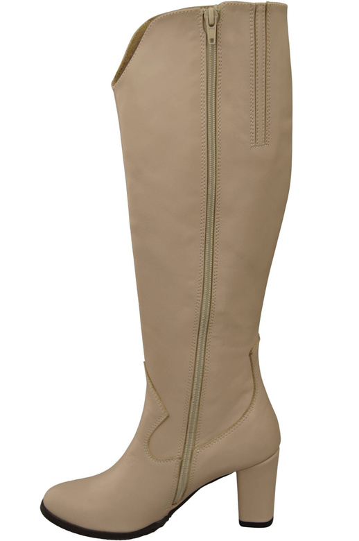 Stilvolle Damen Cappuccino Blass Stiletto Stiefel Naturleder 211 ElitaBut