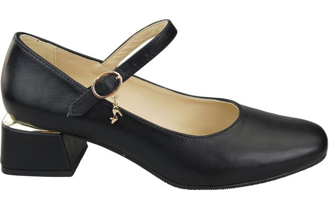 Damenschuhe Schwarz Riemchenpumps Naturleder 202 ElitaBut