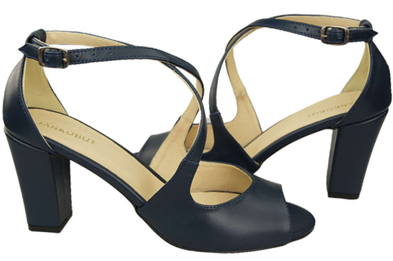 Damenschuhe Sandalen Marineblau Naturleder 186 ElitaBut