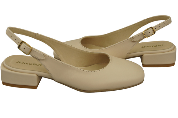 Damen Schuhe Sandalen Beige Flacher Absatz Naturleder 206 ElitaBut