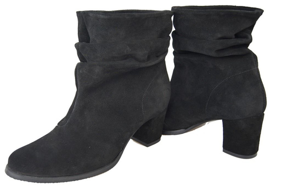 Damenschuhe Stiefel, Naturleder, Schwarz 986 ElitaBut