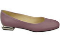 Flache Frauen Schuhe Lilienfarben Dekorative Ferse Naturleder 209 ElitaBut