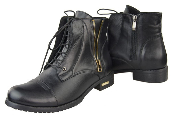 Damen Winterstiefel, Naturleder, Schwarz 820 Z ElitaBut