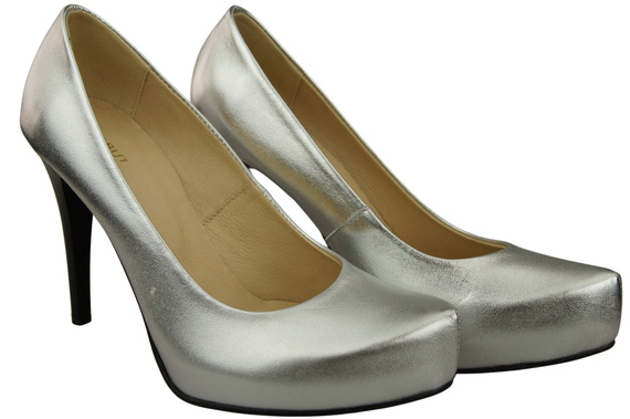 Damen Footwear Silber Stiletto Pumps Naturleder 205 ElitaBut