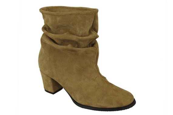 Damenschuhe Stiefel, Naturleder, Oliv 986 ElitaBut