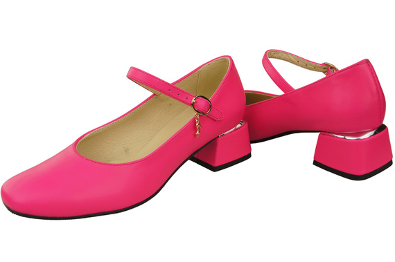 Damenschuhe Neon Rosa Riemchenpumps Naturleder 202 ElitaBut