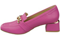Damenschuhe mit Zierkette Pumps Mokassins Naturleder 193 Fuchsia ElitaBut