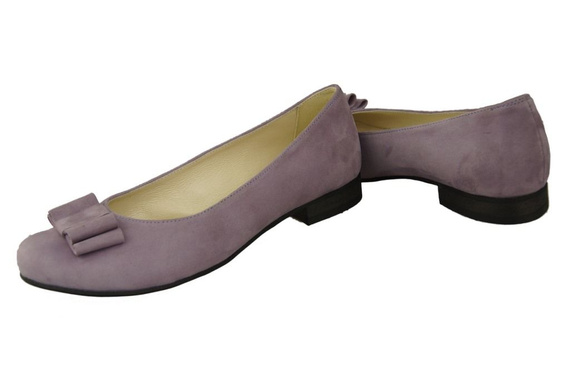 Damenschuhe Ballerinas Lila, Naturleder, Wildleder 126 ElitaBut