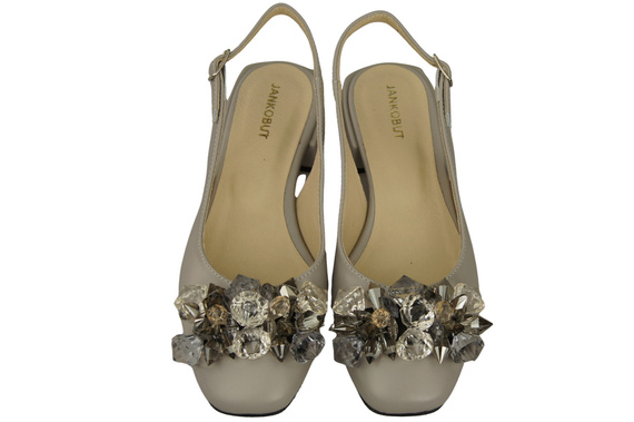 Damen Schuhe Helle Esche Sandalen mit Kristallen Naturleder 215 ElitaBut