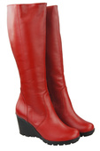 Footwear Damen-Keilstiefel, Naturleder, Rot 745 ElitaBut