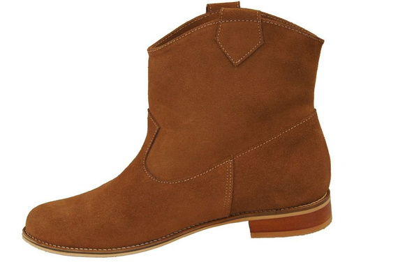 Schuhe Damenstiefel Frühling / Herbst, natürliches Veloursleder, Karamell 132 L ElitaBut