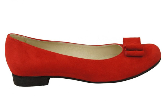 Damenschuhe Ballerinas Rot, Naturleder, Wildleder 126 ElitaBut