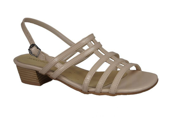 Damenschuhe Sandalen mit flachem Absatz Beige 622 ElitaBut