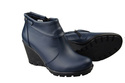 Damenschuhe Keilstiefel, Naturleder, Marineblau 739 ElitaBut
