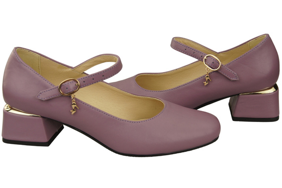 Damenschuhe Lilienfarben Riemchenpumps Naturleder 202 ElitaBut