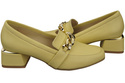 Damenschuhe mit Zierkette Pumps Mokassins Naturleder 193 Banana ElitaBut