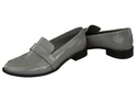 Schuhe Damen Mokassins Naturleder Grau lackiert 139 ElitaBut