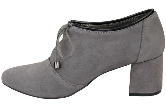 Damenschuhe Schuhe, grau, natürliches Veloursleder 183 ElitaBut