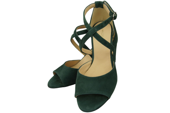 Damenschuhe Sandalen Grünes Naturleder Wildleder 111 ElitaBut