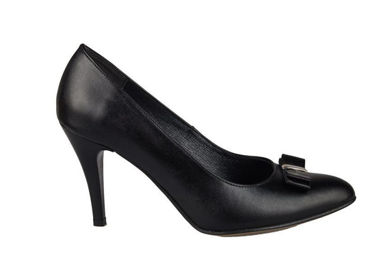 Damenschuhe Pumps, Naturleder, Schwarz 788 ElitaBut