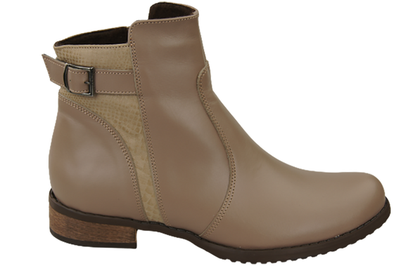 Damen-Winterstiefel, Naturleder, Cappuccino 156, von ElitaBut
