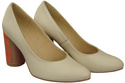 Damenschuhe Pumps Beige Naturleder Bunter Zierabsatz 194 ElitaBut