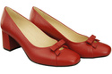 Damen Pumps mit Schleife Rot Naturleder und niedrigem Absatz 203 ElitaBut