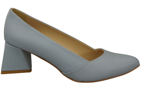 Damen Pumps Hellblau Echtleder Spitz Zehen Absatz ElitaBut 221